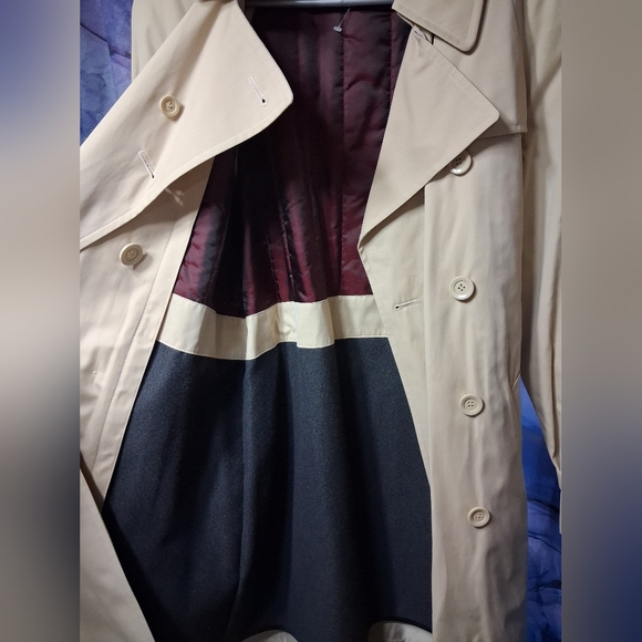 Worthington Khaki Pearl Beige Lightweight Trench Coat Belted M $160 NWT - Picture 11 of 12